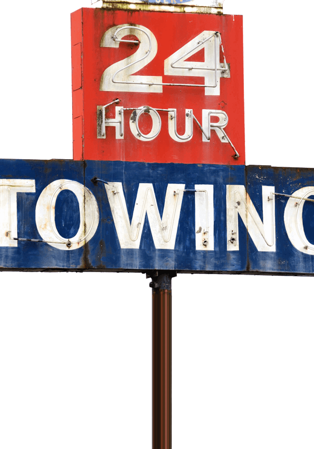 24 Hour Towing Sign 24 Hour Towing Sign